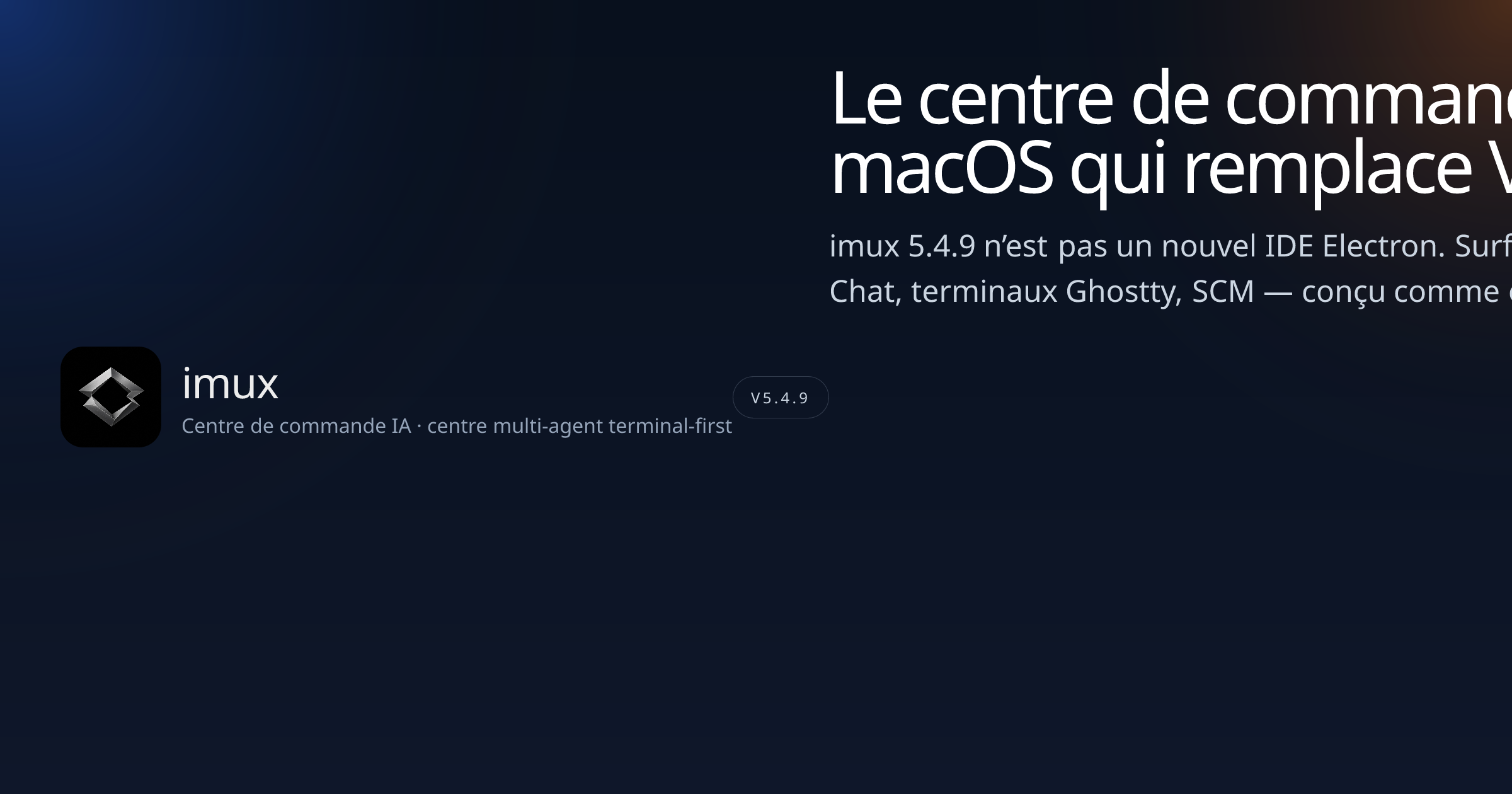imux — Centre de commande AI pour macOS